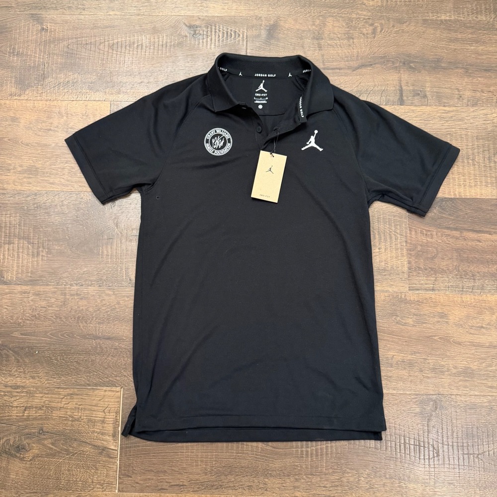 Jordan Golf Dri-FIT Polo Shirt Mens Small Black Grant Williams Foundation DZ0540